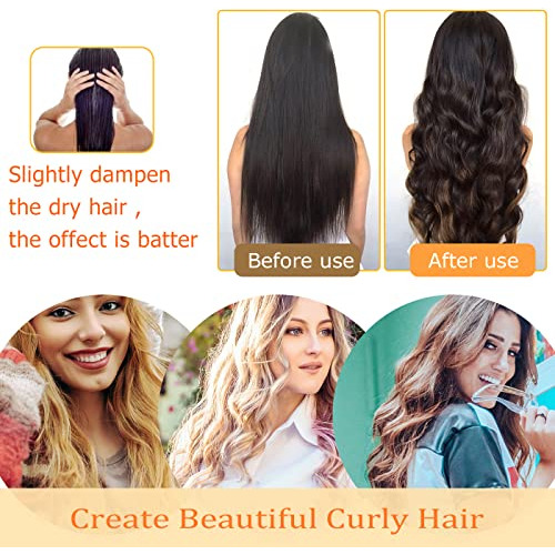 Diadema Rizadora De Pelo Sin Calor Para Cabello Largo, Rizad