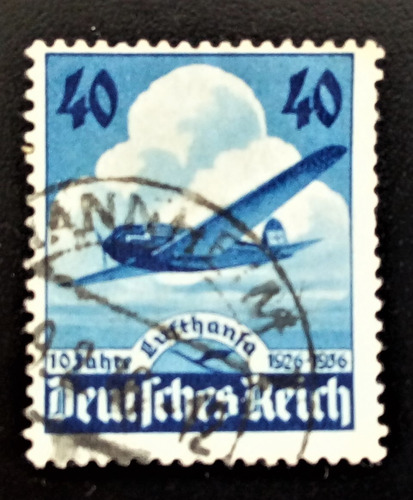 Alemania Reich Aviones, Yv 54 Lufthansa 1936 Usado L15211
