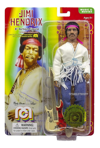 Jimi Hendrix Figura Articulada Edicion Limitada Mego Scarlet