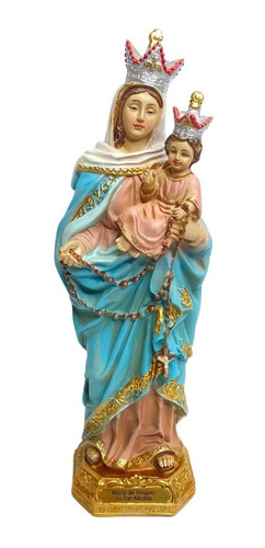 Estatua Virgen Del Rosario De San Nicolás 18cm Italiana
