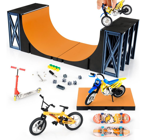 Cs Cosddi Finger Skateboard Park Rampa Toys Mini Kit De Riel