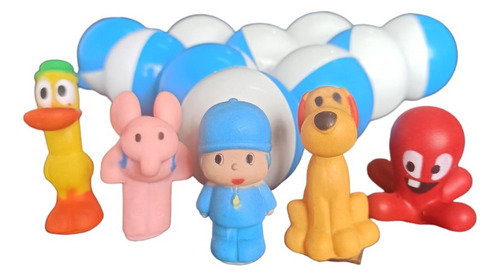 Bonecos Pocoyo Turma Completa Em Miniaturas 5 Personagens