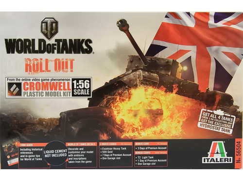 Tanque World Of Tanks Cromwell Escal 1/56 Armable Pegamento