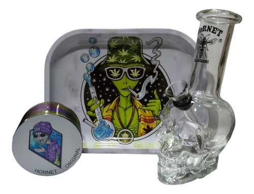 Kit Bong Alienbong+grinder+bandeja) + Regalo Y Envio Gratis