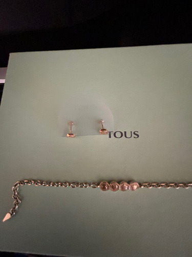 Pulsera Y Aros (conjunto ), Tous ( España ) Oro Dorado 17 Cm