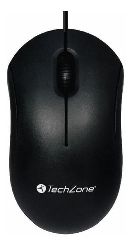 Mouse Optico Alambrico Tech Zone Scroll 800 Dpis Usb Negro