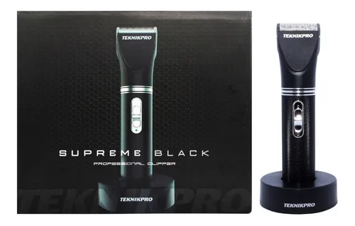 M quina De Cortar Pelo Supreme Black Clipper Teknikpro Color Negro