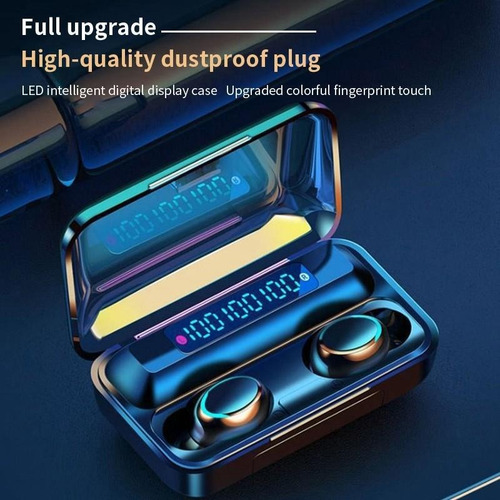 Imagen 3 de 8 de Auriculares Bluetooth Jazak F9 Tactiles + Powerbank 2200mah