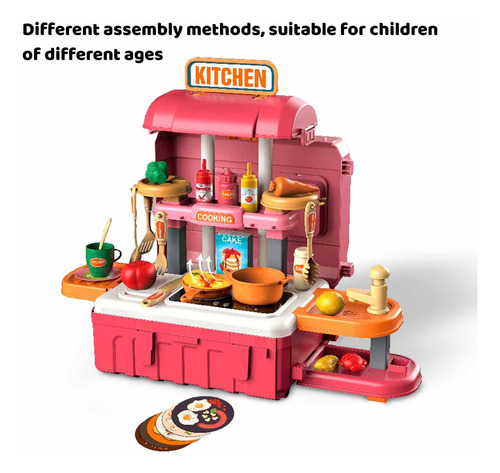 Set Cocina Infantil Con Fregadero, Luces Y Sonidos, Fácil Mo Color
