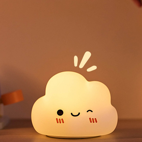 Lámpara De Mesa Con Forma De Nube De Gel De Sílice, Luz Noct