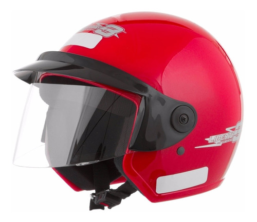 Capacete Motociclista Aberto Pro Tork Liberty Three Vermelho