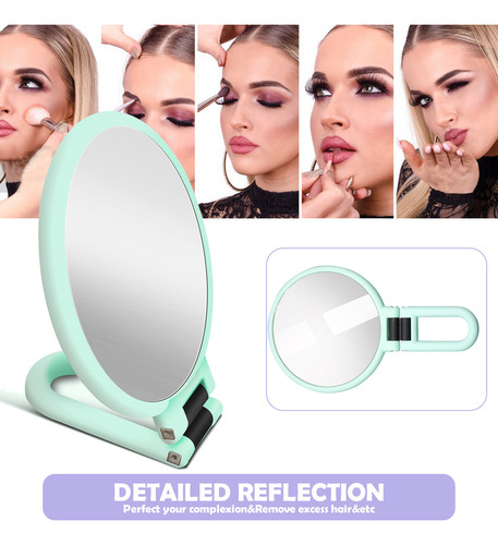 . Maquillaje Portátil De Mano Con Aumento De 10x/15x De