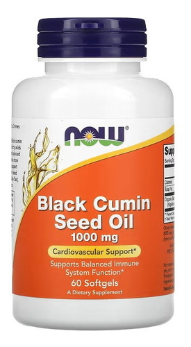 Black Cumin Seed Oil Now Foods Aceite Comino Negro 1000mg 60