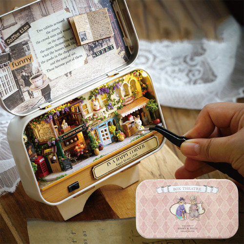 Caja De Rompecabezas Con Forma De Casa De Muñecas En Miniatu