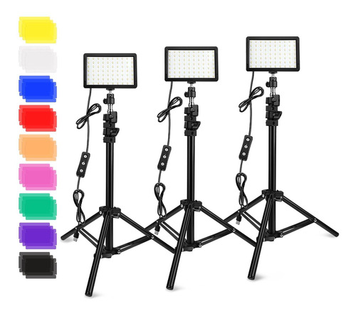 Kit De Iluminación Led Para Fotografía Y Video 70 Luces Tríp