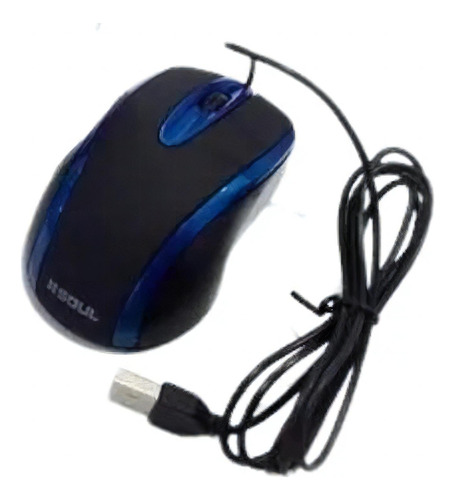 Mouse Para Pc Escritorio Con Cable Usb Soul Office 1000dpi Color Azul