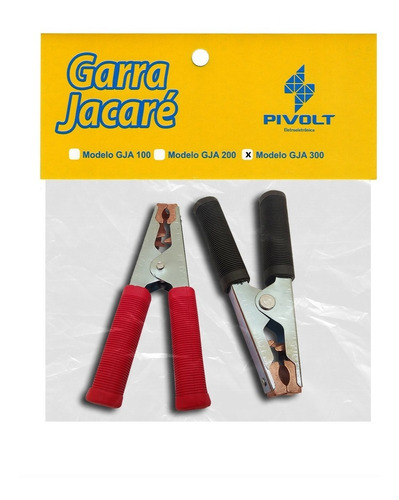 Imagem 4 de 4 de Garra Jacaré Grande 300a P/cabo Chupeta Bateria Par (pt/vm)
