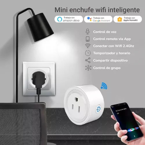 Enchufe inteligente Wifi HomeKit 2 en 1 compatible con Alexa y
