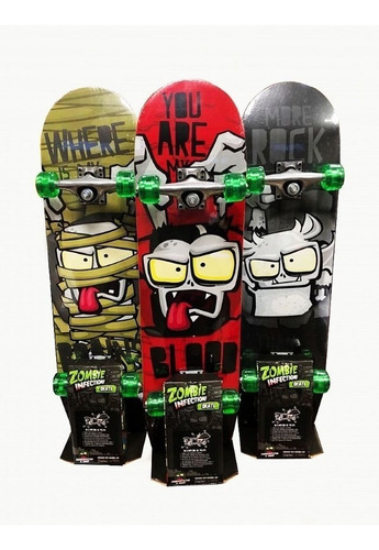 Skate Patineta Zombie Infection Faydi Original Completo