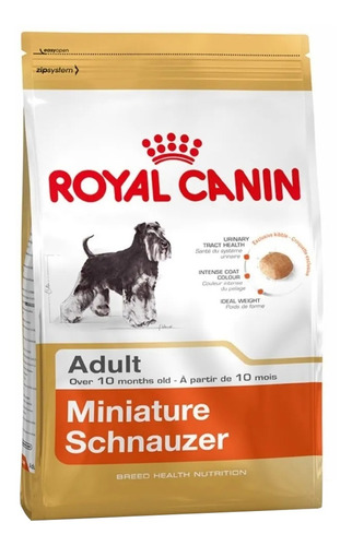 Alimento Royal Canin Breed Health Nutrition Miniature Schnauzer para cão adulto de raça mini sabor mix em sacola de 2.5kg