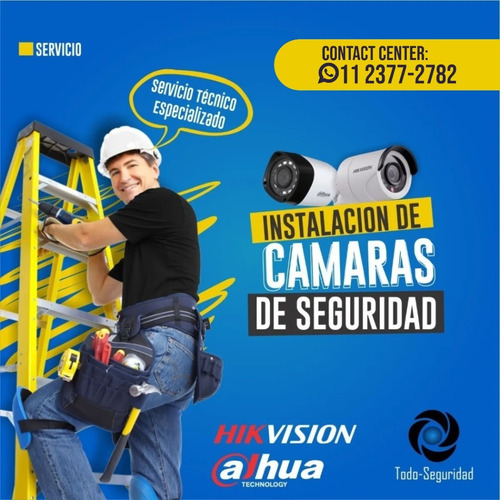 Imagen 1 de 6 de Instalacion Camaras De Seguridad Hikvision Dahua Cctv Ip Dvr