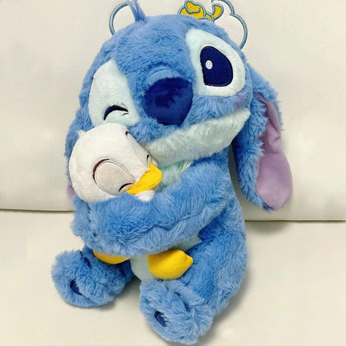 Bonito Peluche Con Puntadas Abrazando A Un Patito, Azul 30