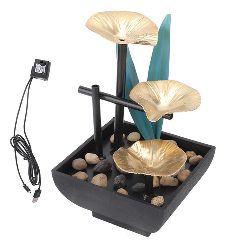 Fuente De Agua De Mesa Con Bomba De Cascada Usb Stone