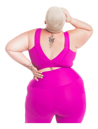 Imagem 5 de 5 de Top Plus Size Média Sust. V Emana® Wonder Size Uva