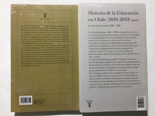 Historia De La Educación En Chile. T 1 Y 2. Nuevos Y Sellado