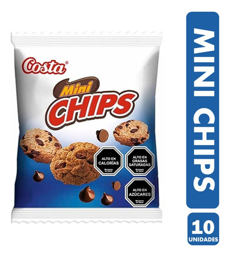 Mini Chips Galletas Para Colación De Costa (pack Con 10 Uni)