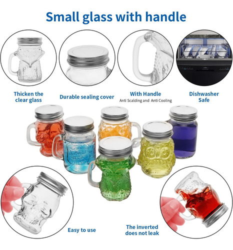 Eispap 6 Pcs 4 Oz Mini Mason Jar Mugs Mason Jar Mugs Con Man