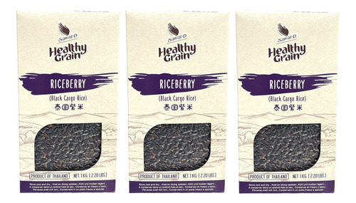 Pack X3 Arroz Negro Riceberry 1 Kg - Lireke