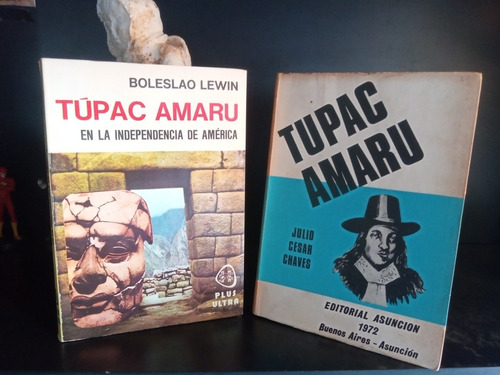 Lote X 2 Libros Biografía Tupac Amaru - Cesar Chávez. Lewin