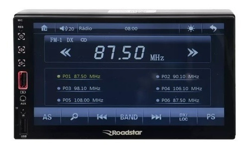 Dvd Player Automotivo Roadstar Tela 7.0  Sd/usb/bluetooth
