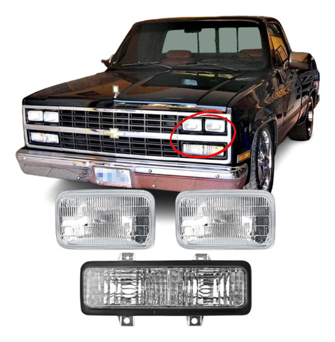 Faros Y Cuartos Chevrolet Cheyenne 1989 1990 1991 Alta/baja