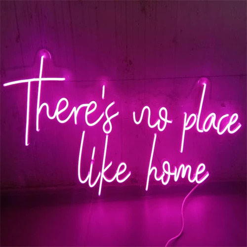 Letrero Led Neon Texto Ingl  There's No Place Like Home  20 