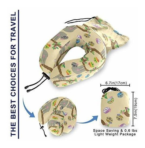 Cute Sloth Travel Pillow; Get Wrapped In Ex Bolso De Viaje 
