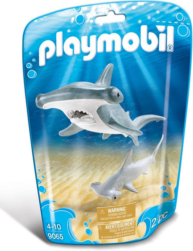 Playmobil Animais Marinhos - Tubarão Martelo E Filhote  9065