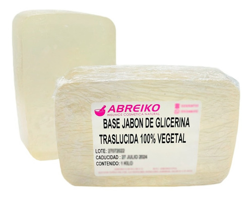 10 Kg Base Jabon Glicerina Vegetal Transparente Alta Dureza