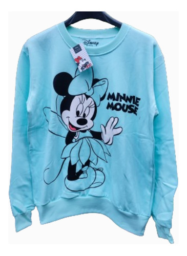 Polerón Algodón Peruano Minnie Celeste Oversize