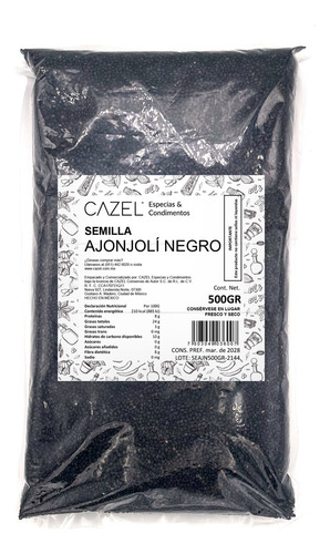 Ajonjolí Negro Extra Premium Oaxaca 500g