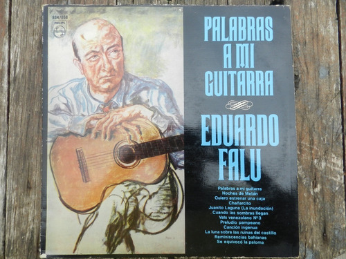 Eduardo Falu  Palabras A Mi Guitarra  Lp Vinilo Vg+