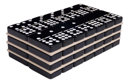 Silverman & Co Double 9 Set De Dominó Negro Grande Case