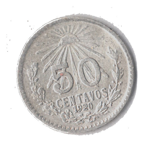 Moneda 50 Centavos 1920, Plata Ley 0.720