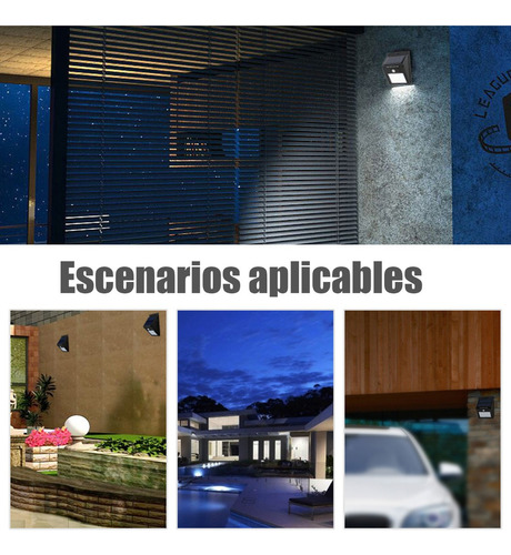 Lámpara De Luz Solar Impermeable Exterior De Pared Led 4pzs