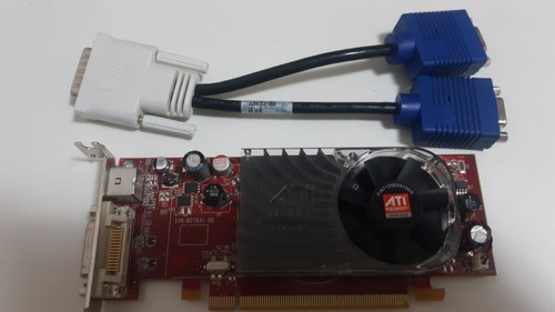 Kit Placa Ati Radeon 256mb P + Cabo Y Dms59 Pinos X 2 Vga