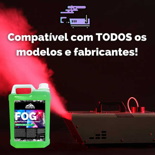 Liquido Fluído Sem Glicerina Fumaça Menta Dj 5 Litros