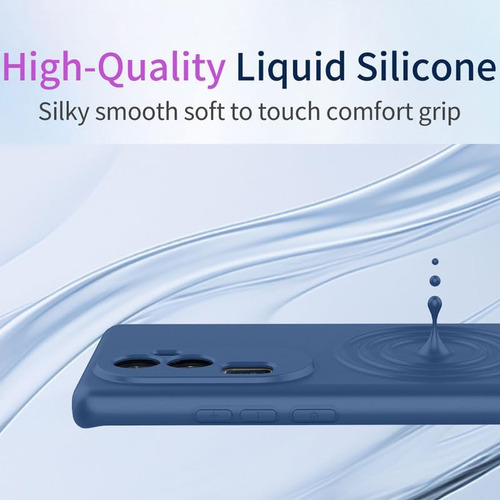 Funda Silicona Líquida Tpu Carcasa Para Nova 12i 4g+mica Azul Huawei Nova 12i 4g/enioy 70 Pro 4g
