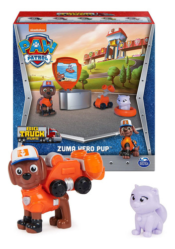 Paw Patrol, Big Truck Pups Zuma - Figura De Acción Con Dro.