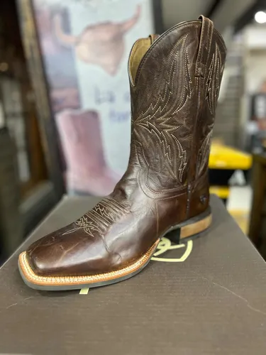 Bota Ariat Arena Rebound Vaquera Bulldog Cuadrada Caballero